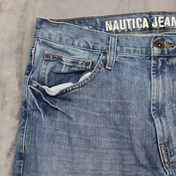 Nautica Jeans Co Pants Womens 32 Blue High Rise Stretch Bootcut Denim Jeans - Picture 16 of 16